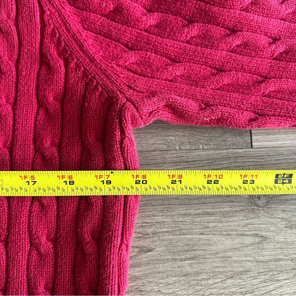 Red Cable Knit Sweater - Picture 4 of 4